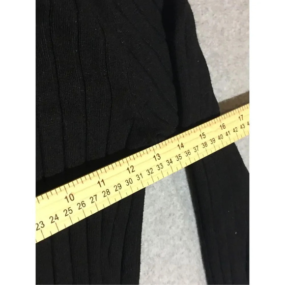 Womens New Directions Turtleneck Size Small Black Ribbed Stretchy Tight Fit - Picture 2 of 3